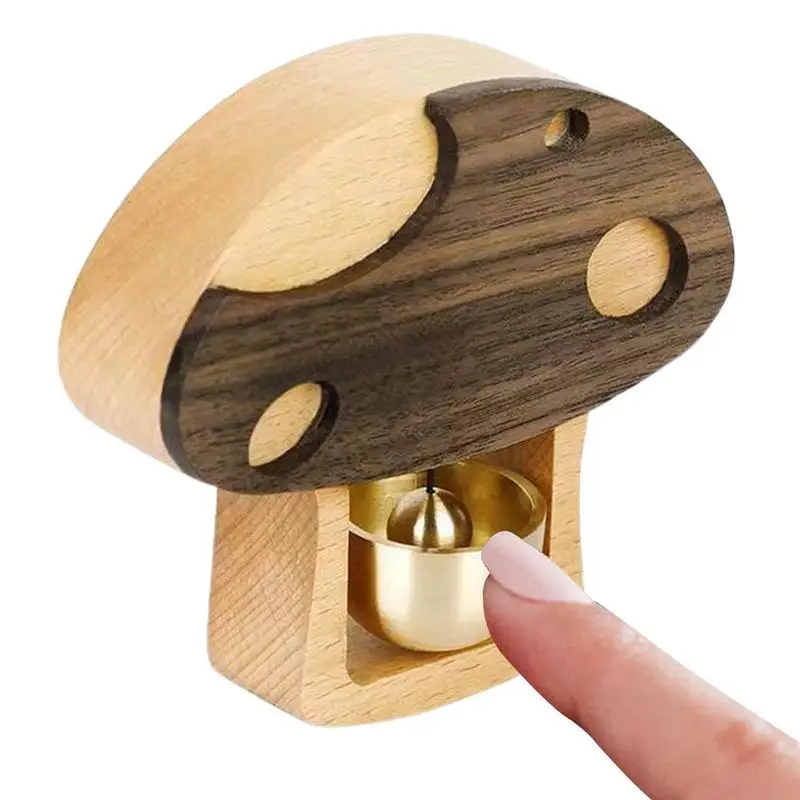

Wood Door Bell Mushroom Shape Shopkeepers Bell Magnetic Wood Door Bell Wood Doorbell Home Hang Decor Vintage Doorbell