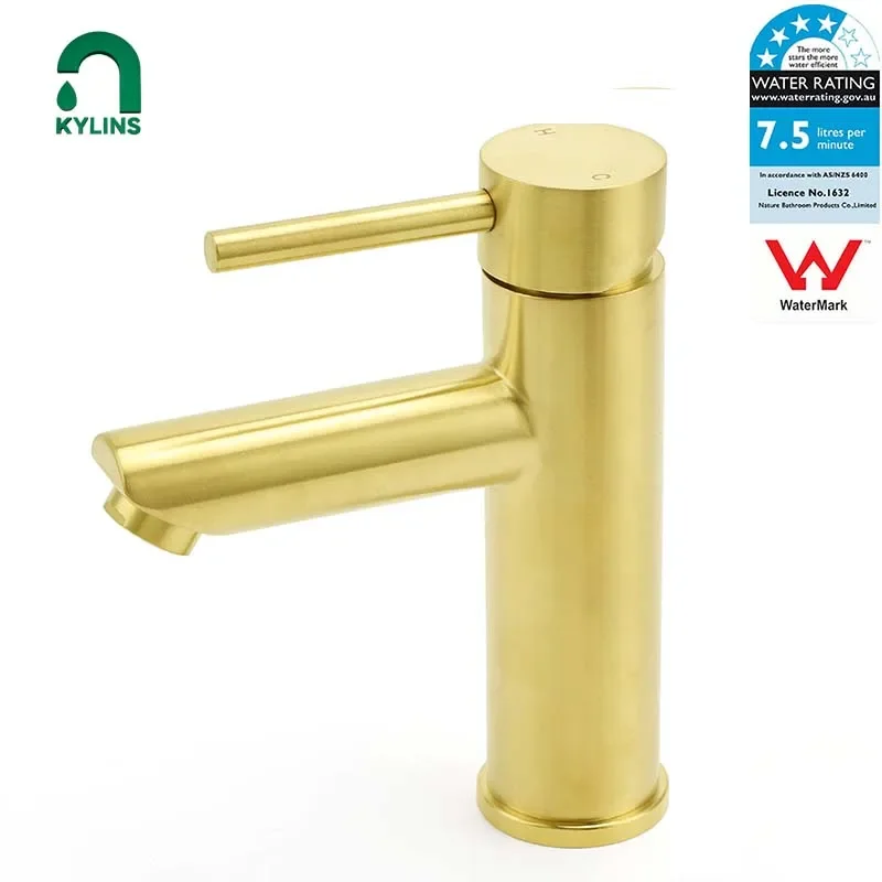 

KYLINS Brushed Gold Bathroom Faucet for Washing Tapware Washbasin Tap for Bathroom Sink Mixer Bathtub Faucets Bath Taps Home