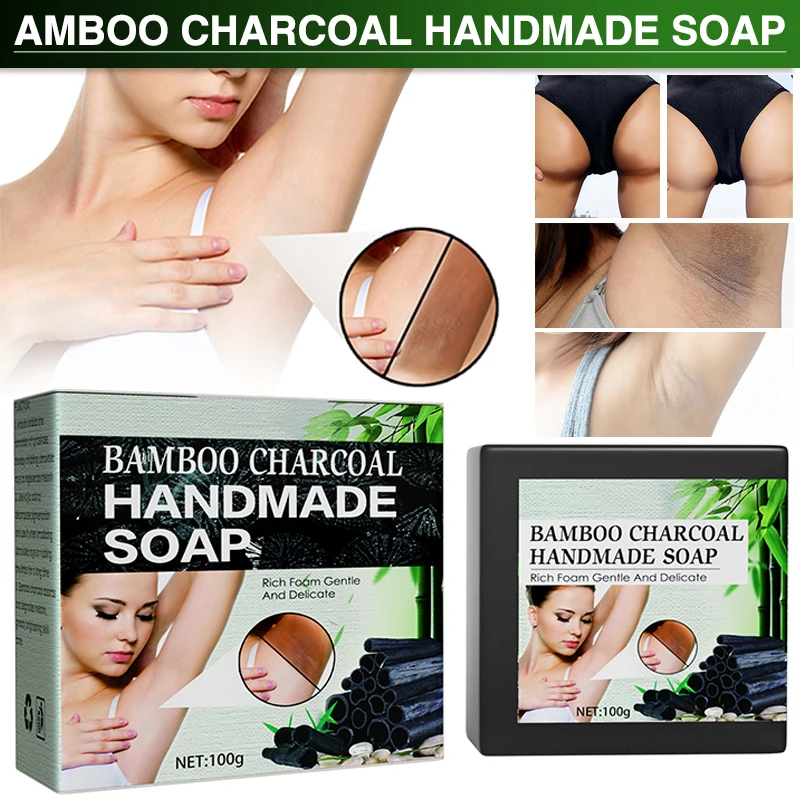 1 Pc 100g Natural Bamboo Charcoal Handmade Soap Skin Cleansing Whitening Brighten Lighten Underarm Dark Skin for Women Beauty
1 Pc 100g Natural Bamboo Charcoal Handmade Soap Skin Cleansing Whitening Brighten Lighten Underarm Dark Skin for Women Beauty