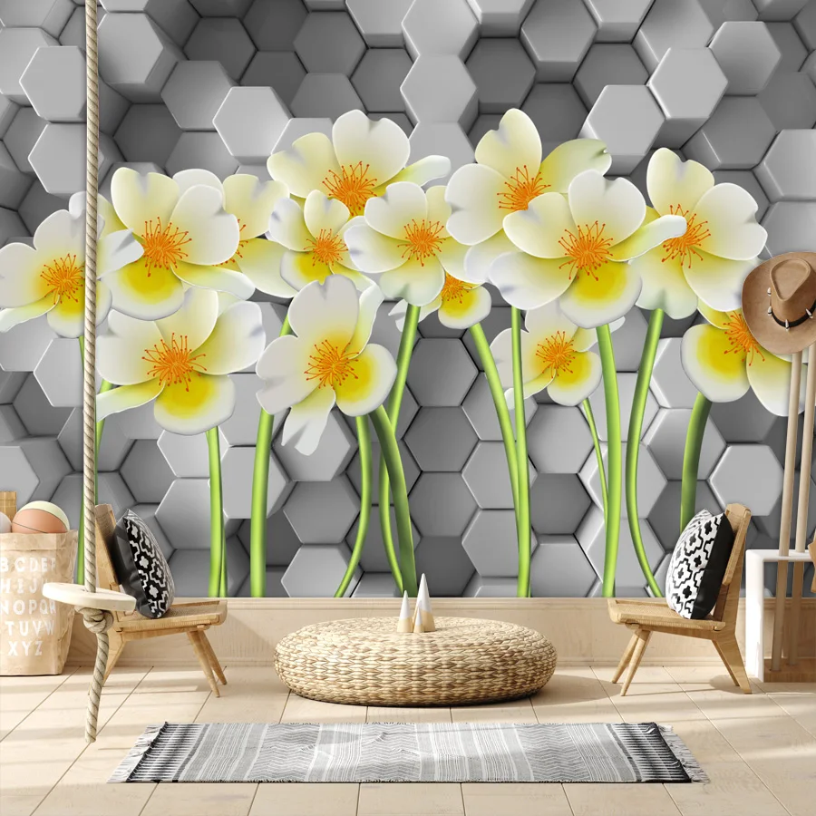 

Custom Peel and Stick Wallpapers Accept for Bedroom Walls Wall Papers Home Decor Floral Brick Geometry TV Background Wall Design