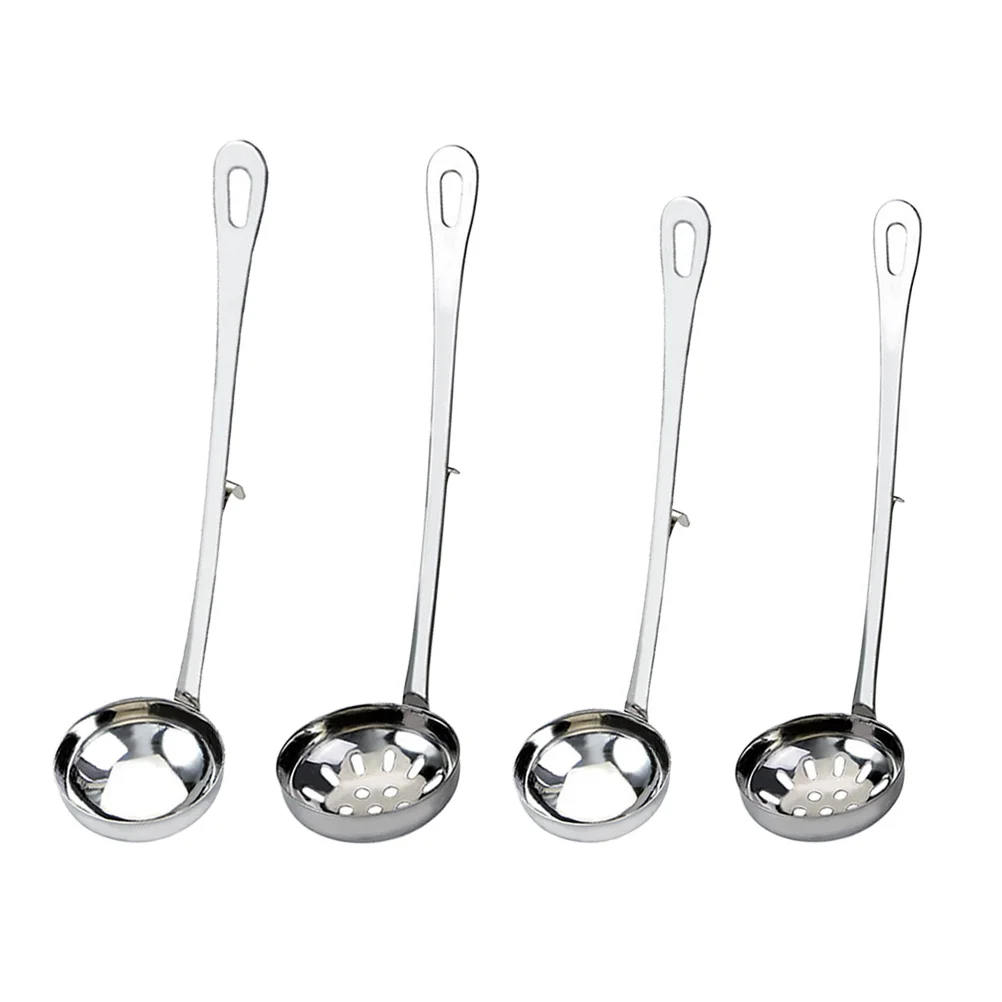 

Ladle Spoon Steel Stainless Colander Soup Strainer Hot Pot Slotted Cooking Skimmer Set Serving Spoons Utensils Metal Handle Food