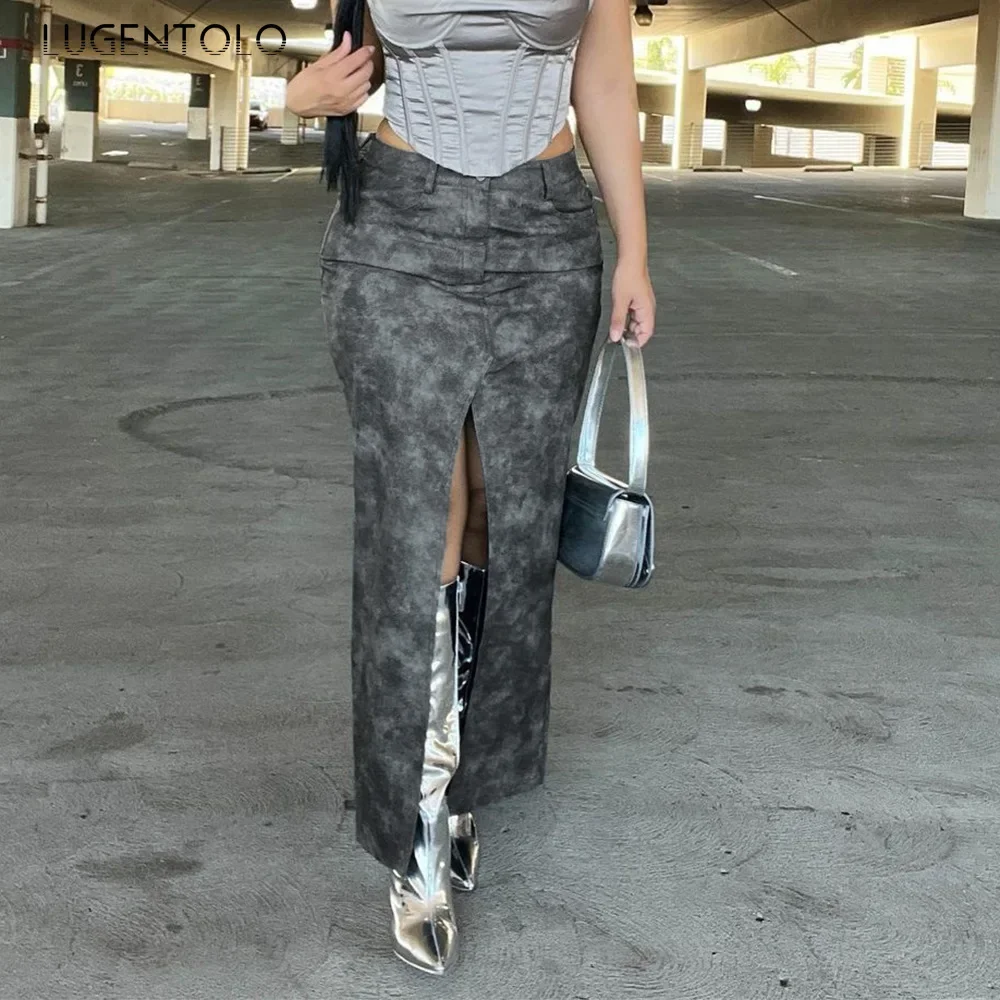 Women Sexy PU Skirts Slim Split End Autumn New Fashion Casual Lady Serpentine Street Elegant Long Clothing Lugentolo
Women Sexy PU Skirts Slim Split End Autumn New Fashion Casual Lady Serpentine Street Elegant Long Clothing Lugentolo