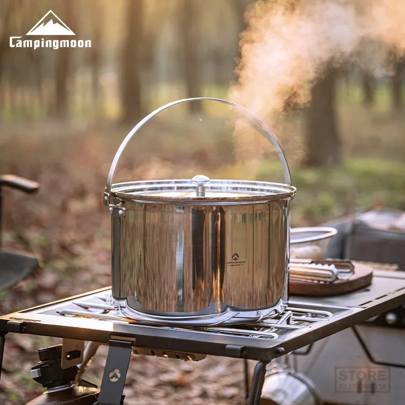 Thickened Stainless Steel Camping Pot with Self-drive Picnic Braised Rice Soup Pot Portable Outdoor Cookware
Thickened Stainless Steel Camping Pot with Self-drive Picnic Braised Rice Soup Pot Portable Outdoor Cookware