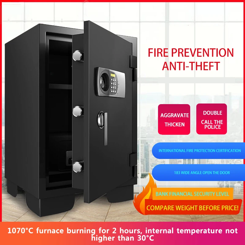 

Safe Box Electronic Password Fireproof Anti-theft Home Office File Thickened Cabinet Heavy And Small Safe Money Box MC-620
