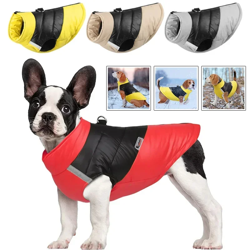 

S-5XL Waterproof Dog Jacket Winter Warm Dog Clothes Small Large Dogs Puppy Vest Chihuahua Coat French Bulldog Yorkie Pug Costume