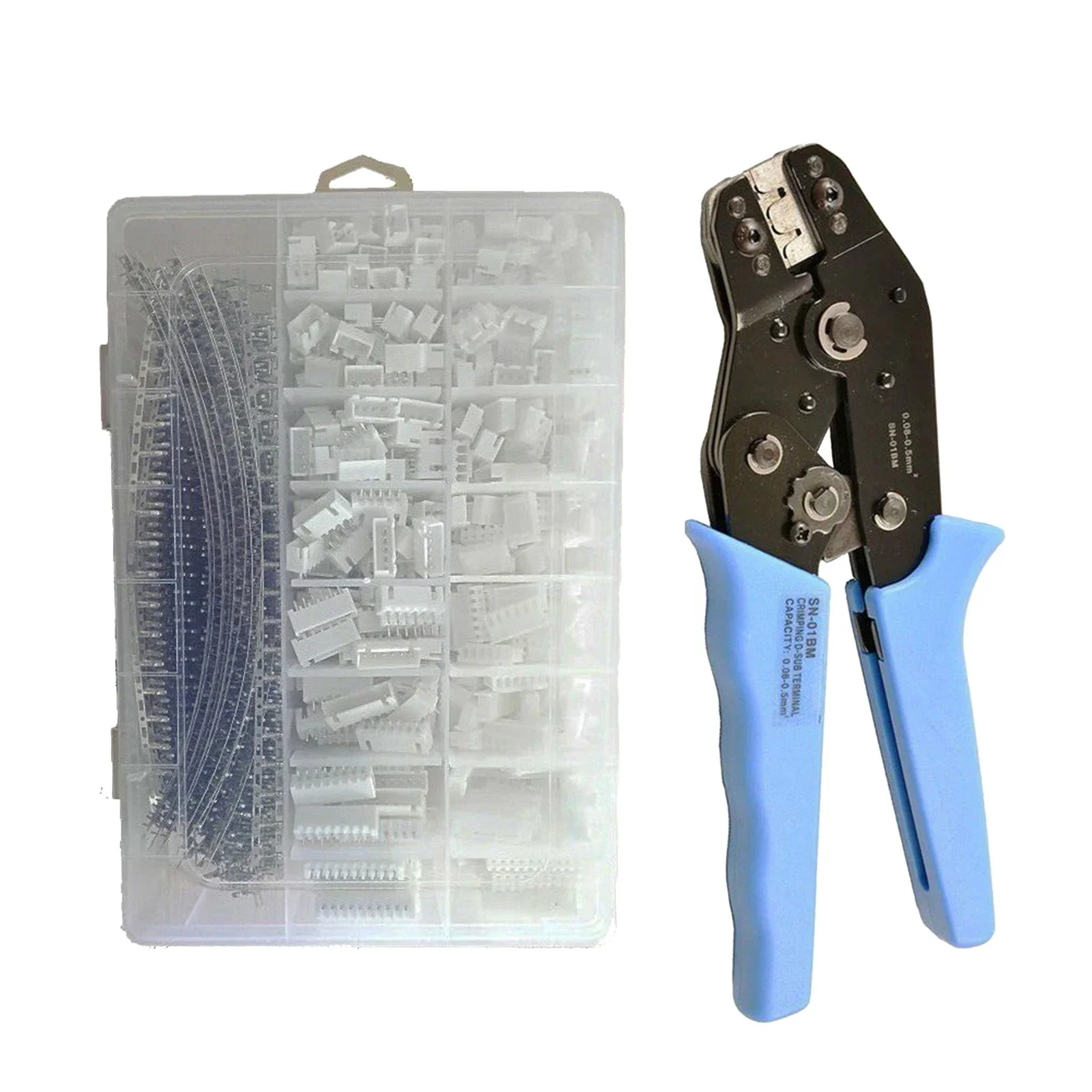900pcs/set 2.54mm JST-XH 2-10 Pin Head Connector Kit Crimping Tool Crimper Plier Set
900pcs/set 2.54mm JST-XH 2-10 Pin Head Connector Kit Crimping Tool Crimper Plier Set