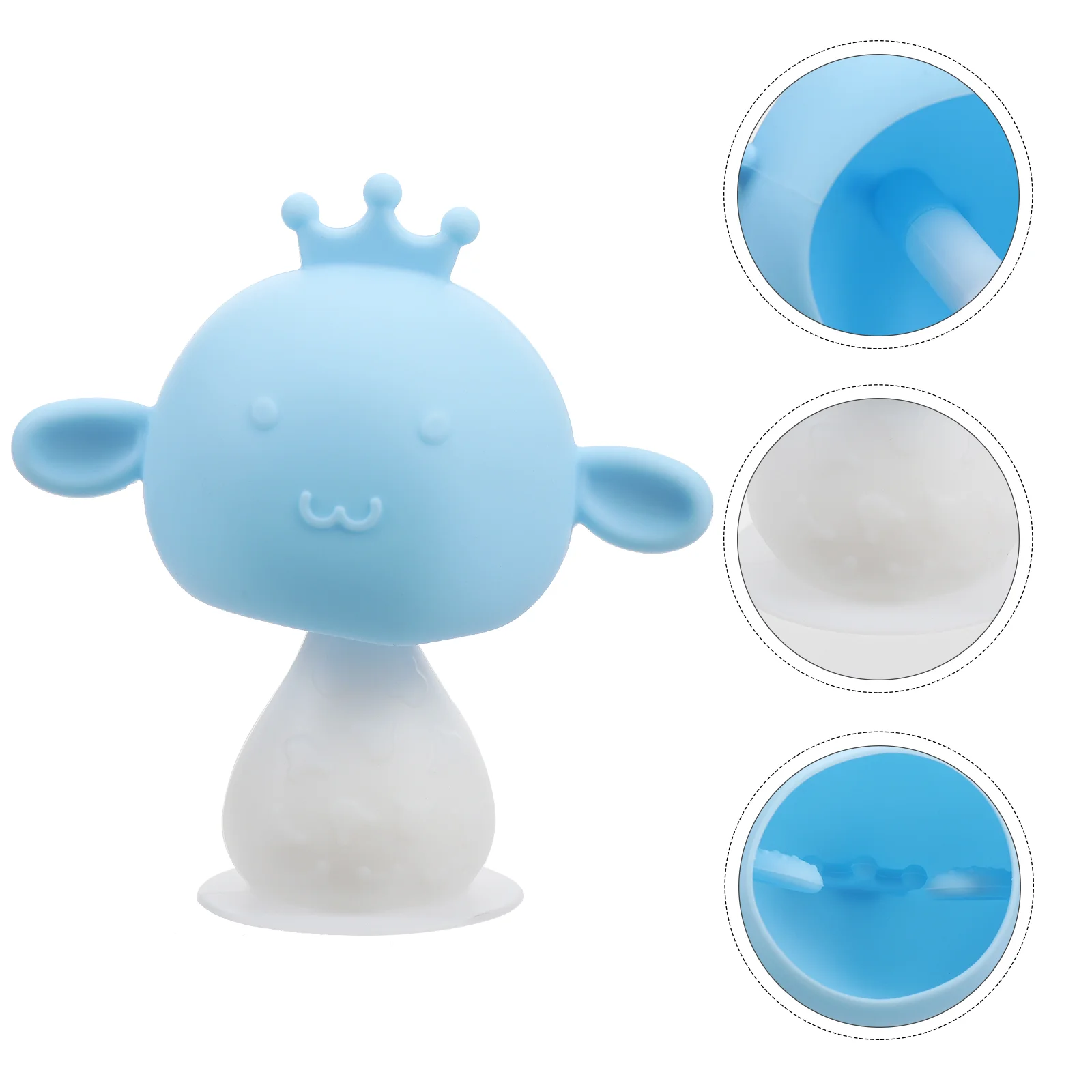 Silicone Mushroom Gum Sore Relief Chewing Rattling for Newborn Infant Supplies with Bell Blue
Silicone Mushroom Gum Sore Relief Chewing Rattling for Newborn Infant Supplies with Bell Blue