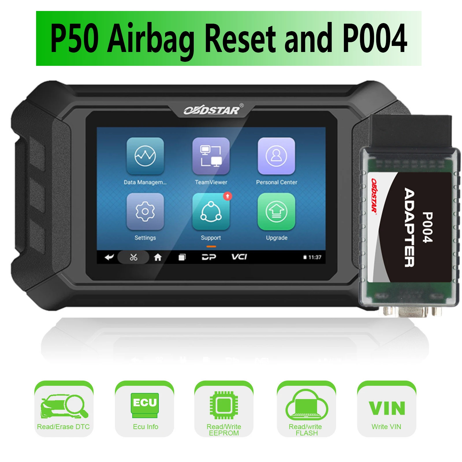 

OBDSTAR P50 Airbag Reset + PINCODE Intelligent Airbag Reset Scan Equipment Covers 38 Brands and Over 3000 ECU Part No.with P004