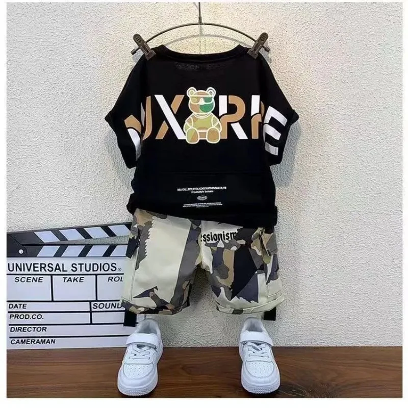 Children's Clothing Set Summer 2023 New Boys' Camouflage Clothing Set Summer Baby Short Sleeve T-shirt Shorts 2PCS
Children's Clothing Set Summer 2023 New Boys' Camouflage Clothing Set Summer Baby Short Sleeve T-shirt Shorts 2PCS
