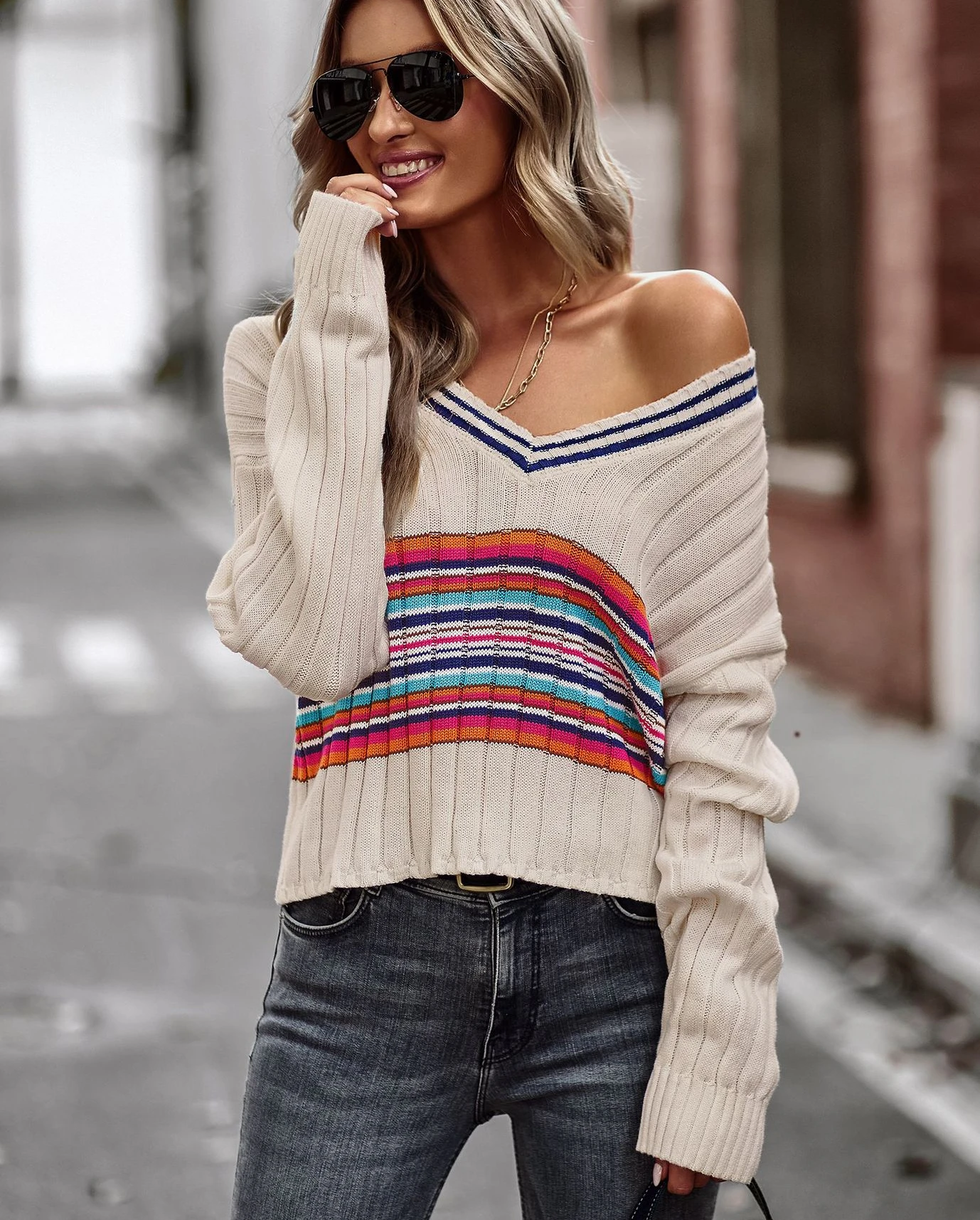 TEELYNN Casual Striped Pullover Sweaters Vintage V-neck Long Sleeve Sweater Autumn 2023 Elegant Knitted Loose Pullover Outwear
TEELYNN Casual Striped Pullover Sweaters Vintage V-neck Long Sleeve Sweater Autumn 2023 Elegant Knitted Loose Pullover Outwear
