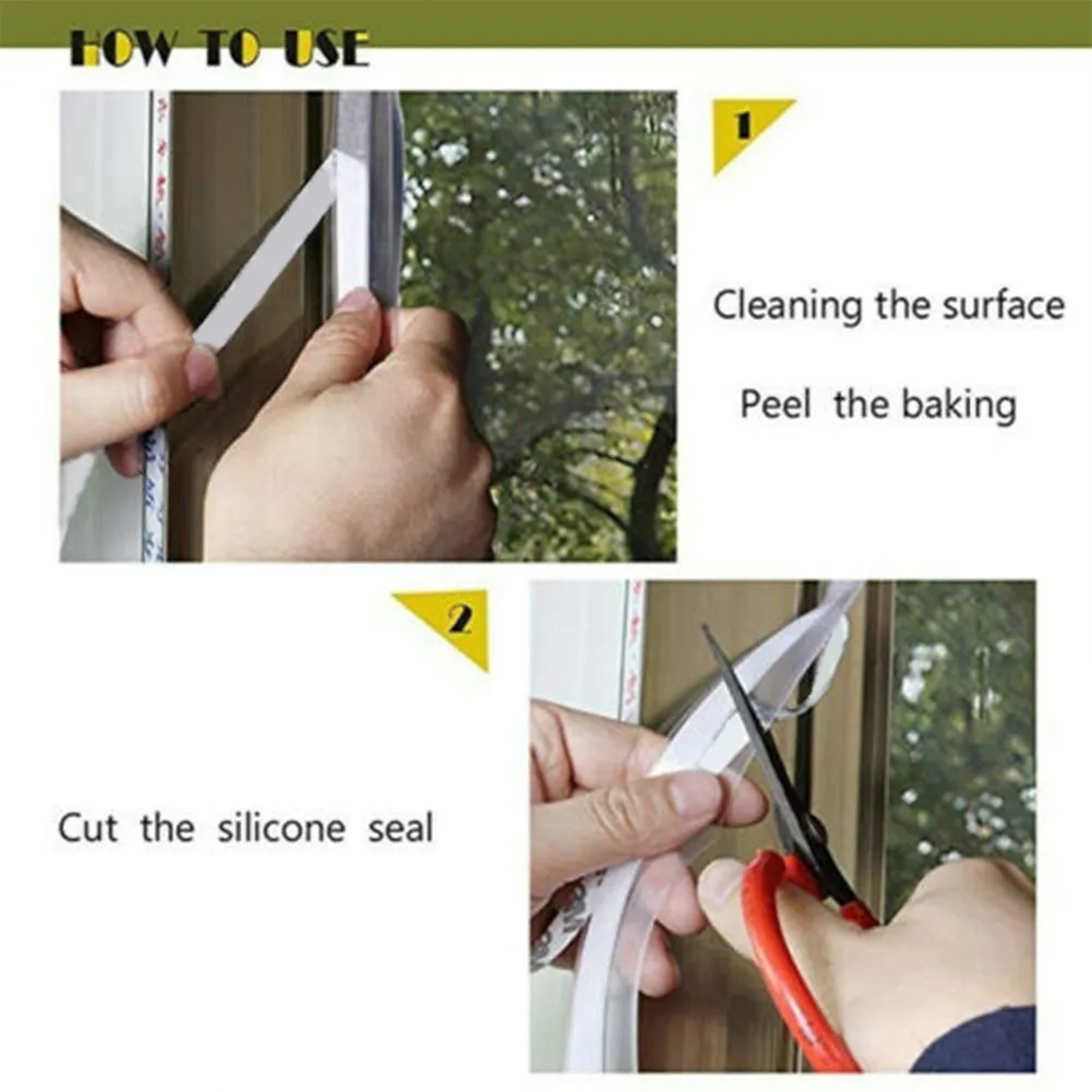 5M Tape Silicone Draught Excluder Weather Seal Strip W/adhesive Door Casement Tape For Home Decoration Hardware
5M Tape Silicone Draught Excluder Weather Seal Strip W/adhesive Door Casement Tape For Home Decoration Hardware