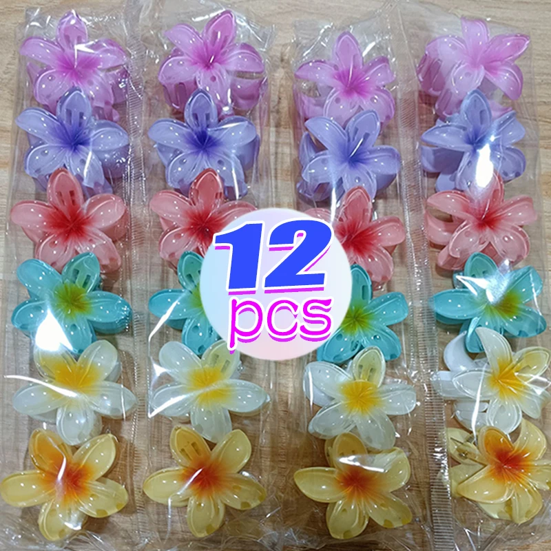 6/12pcs Colorful Plumeria Hairclip Pins Women Girls Acrylic Gradient Flower Headwears Barrette Sweet Hairpins Claw Beach Holiday
6/12pcs Colorful Plumeria Hairclip Pins Women Girls Acrylic Gradient Flower Headwears Barrette Sweet Hairpins Claw Beach Holiday
