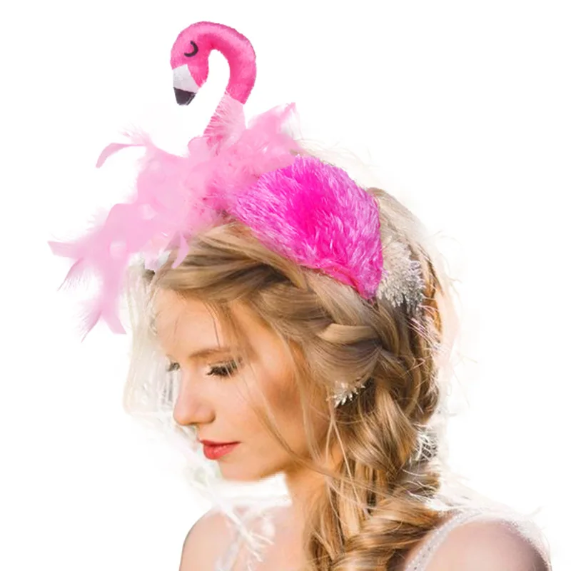 

Красивое платье для косплея с мультяшным персонажем фламинго, розовый костюм фламинго, детский головной убор для девочек с животными на Хэллоуин