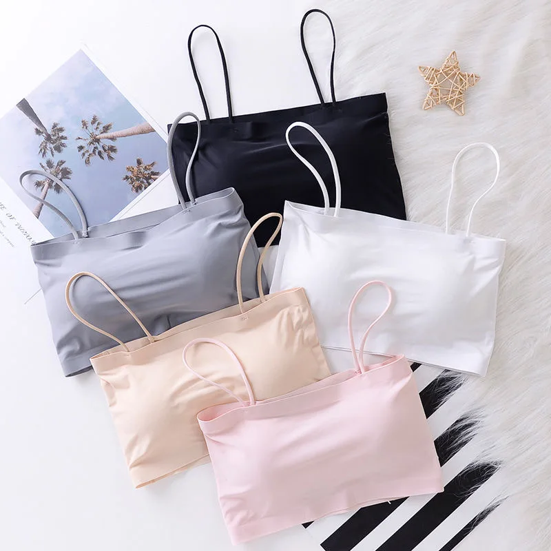 Tube Bra Crop Top for Women Summer Ice Silk Traceless Anti Shining Bra Wrapped Chest Vest with Seamless Chest Pads Bandeau Top
Tube Bra Crop Top for Women Summer Ice Silk Traceless Anti Shining Bra Wrapped Chest Vest with Seamless Chest Pads Bandeau Top