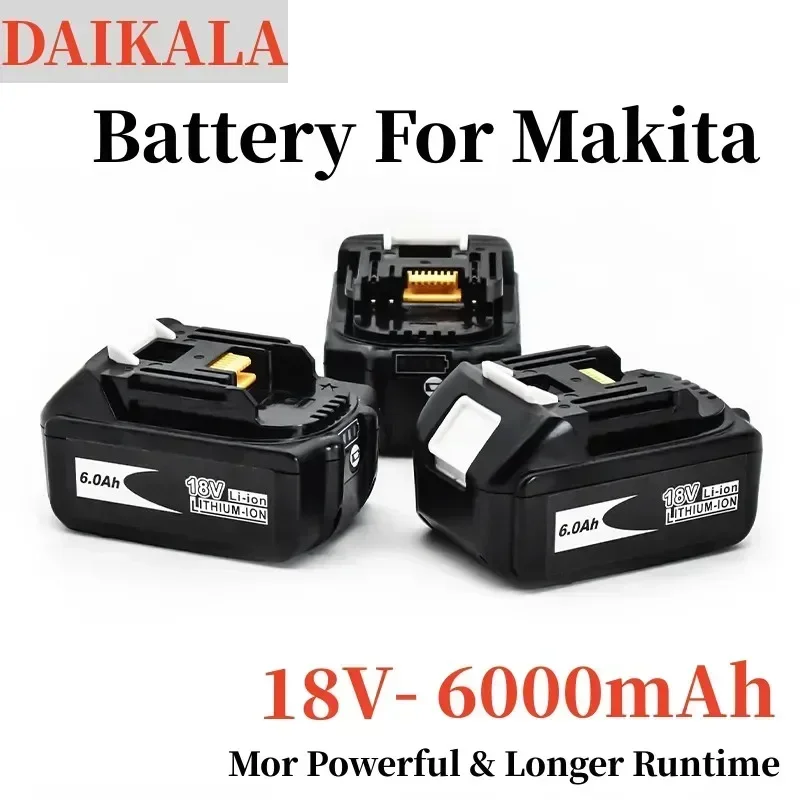 Tool Battery Original Makita18V 6.0Ah Lithium-ion Rechargeable Power Tool Battery, Replacing LXT BL1860B BL1860 BL1850
Tool Battery Original Makita18V 6.0Ah Lithium-ion Rechargeable Power Tool Battery, Replacing LXT BL1860B BL1860 BL1850