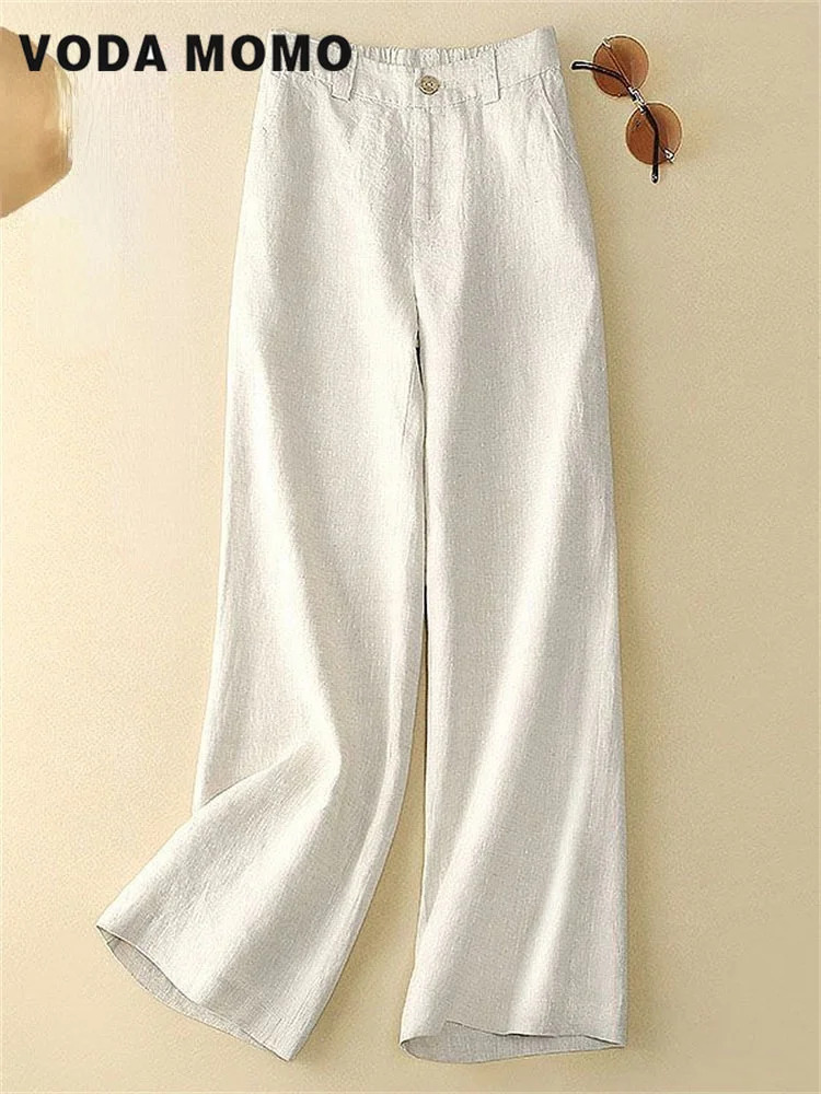 2023 Summer Loose Cotton And Linen FemalePants High Waist Korean Solid Casual StraightPants Flax Wide Leg Pants Trousers Women
2023 Summer Loose Cotton And Linen FemalePants High Waist Korean Solid Casual StraightPants Flax Wide Leg Pants Trousers Women
