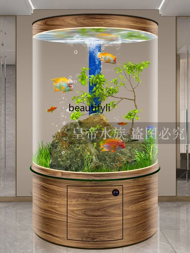 Cylindrical Glass Fish Tank Living Room Floor Fish Globe Bottom Filter Aquarium Full round Large
Cylindrical Glass Fish Tank Living Room Floor Fish Globe Bottom Filter Aquarium Full round Large