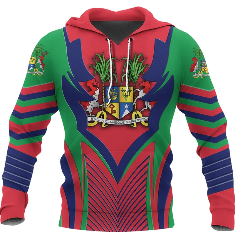 

Africa Mauritius Map Flag 3D Printed Hoodies For Men Clothes Patriotic Tracksuit National Emblem Graphic Sweatshirts Male Tops
