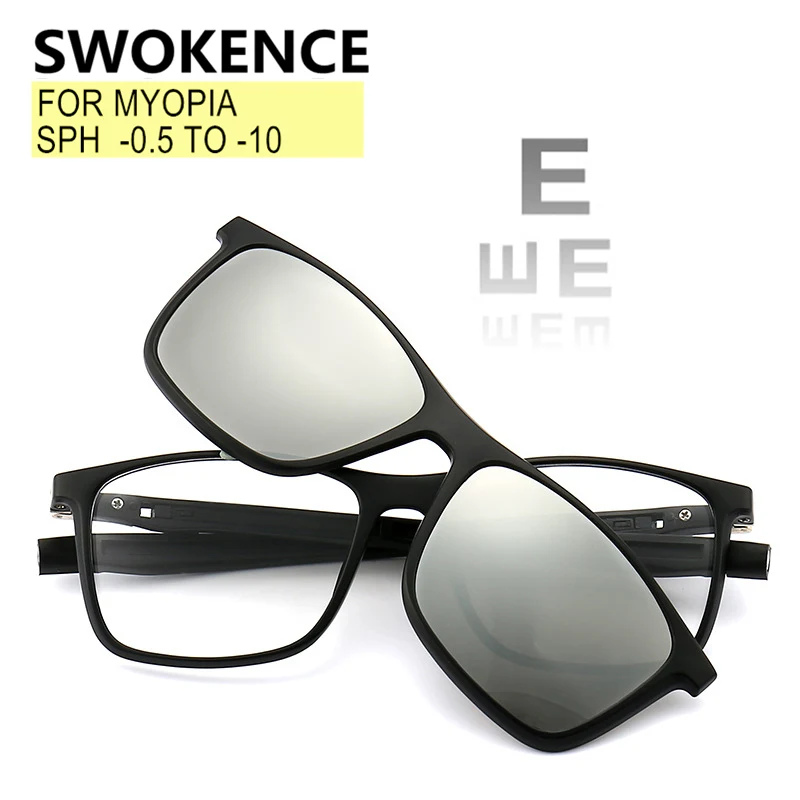 Myopia Glasses Prescription -0.5 to -10 And Magnet Sunglasses Clip Women Men TR90 Frame Hanging Neck Outdoor Glasses Set F246
Myopia Glasses Prescription -0.5 to -10 And Magnet Sunglasses Clip Women Men TR90 Frame Hanging Neck Outdoor Glasses Set F246