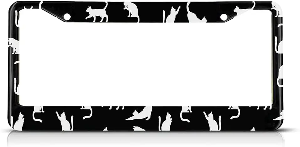 Black and White Cat Pattern License Plate Frame Animal License Plate Holder Car Tag Frame License Plate Cover Car Accessories
Black and White Cat Pattern License Plate Frame Animal License Plate Holder Car Tag Frame License Plate Cover Car Accessories