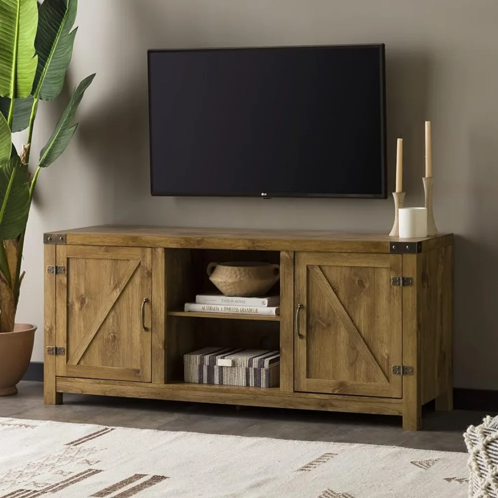 Modern Farmhouse Double Barn Door TV Stand for TVs Up to 65 Inches Tv Stands Furniture 58 Inch Luxury Cabinet Living Room Home
Modern Farmhouse Double Barn Door TV Stand for TVs Up to 65 Inches Tv Stands Furniture 58 Inch Luxury Cabinet Living Room Home