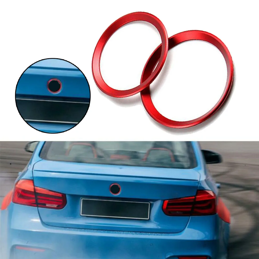 

2 Pcs Metallic Front Rear Logo Ring Covers Trims 82 Mm 74 Mm Emblem Logo Surrounding Ring For BMW F30 E90 3 4 Series M3 M4