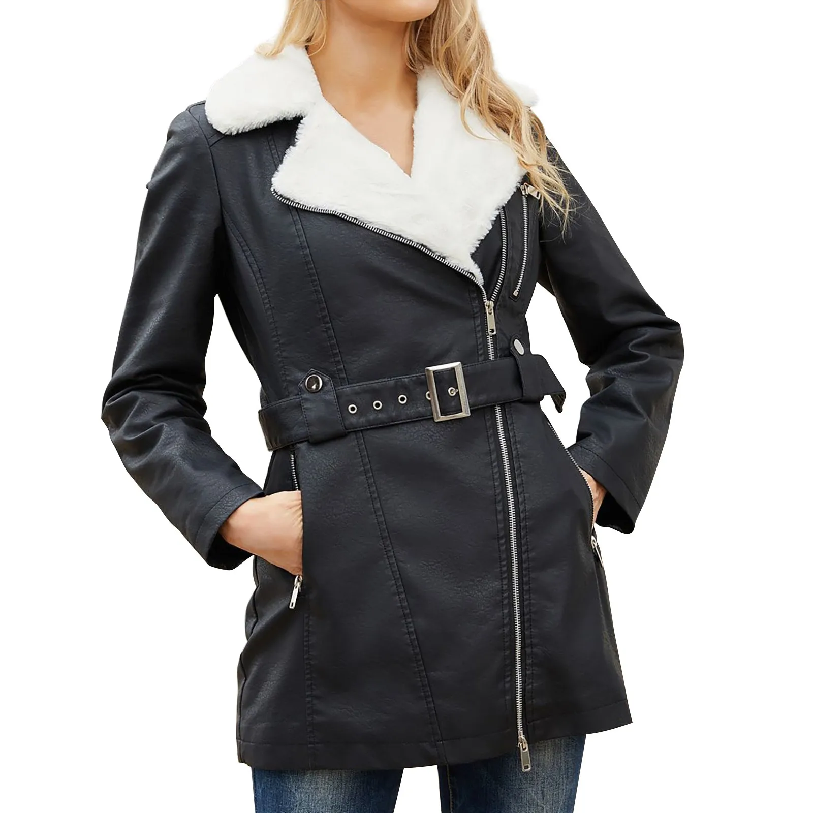 Winter Coat Lapel Collar Long Sleeve Padded Leather Jacket Vintage Thicken Coat Sheepskin Jacket
Winter Coat Lapel Collar Long Sleeve Padded Leather Jacket Vintage Thicken Coat Sheepskin Jacket