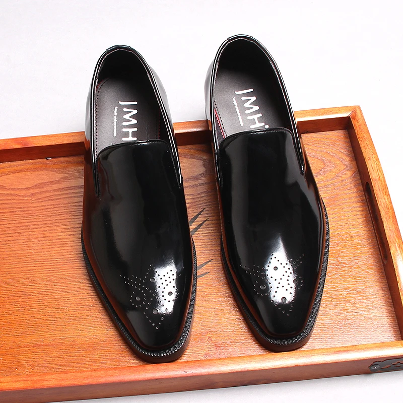 

Мужские туфли-оксфорды без шнуровки, из натуральной кожи
