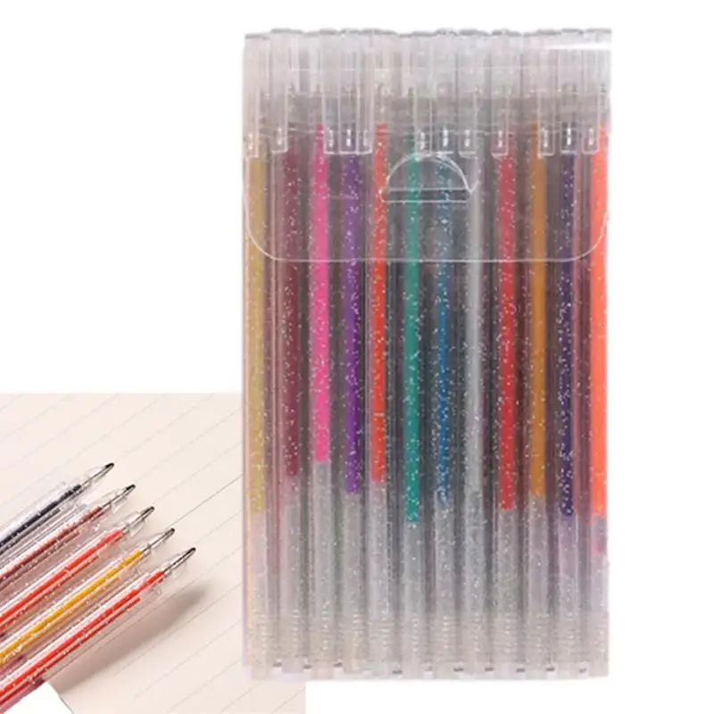 

Sparkle Glitter Gel Pens Art Gel Pens With Shine Sparkle In Multicolor Smooth Ink Color Pens Art Supplies For Doodling Coloring