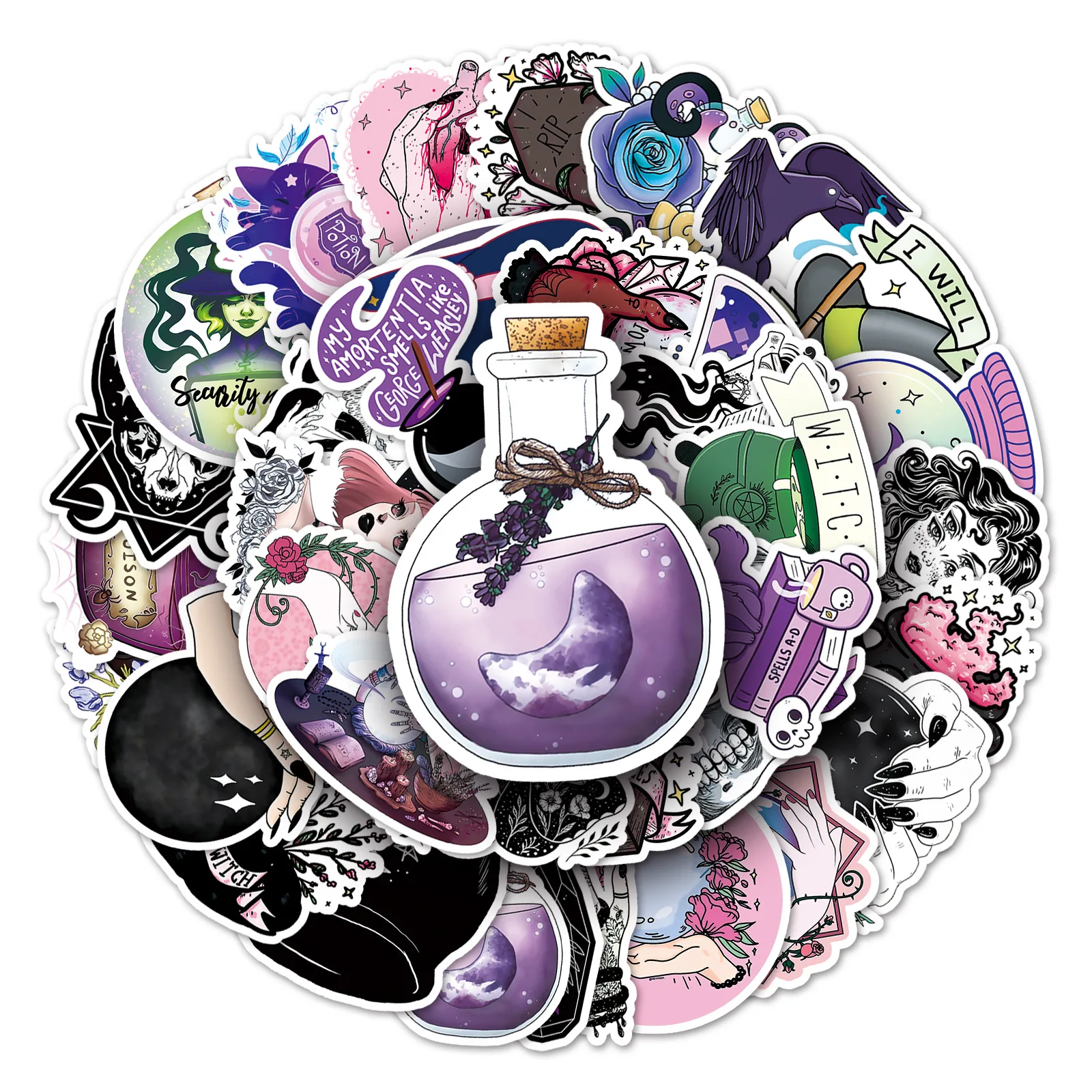 50 Sheets Anime Witch Cool Stickers Creative Luggage Waterproof Travel Case Laptop Scooter Computer Decoration Sticker
50 Sheets Anime Witch Cool Stickers Creative Luggage Waterproof Travel Case Laptop Scooter Computer Decoration Sticker