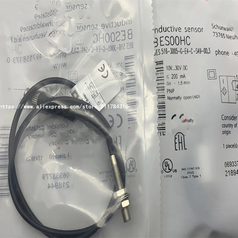 Новый высококачественный Бесконтактный переключатель Balluff BES 516-3044-G-E4-C-S49-00,3, 2 шт.
Новый высококачественный Бесконтактный переключатель Balluff BES 516-3044-G-E4-C-S49-00,3, 2 шт.