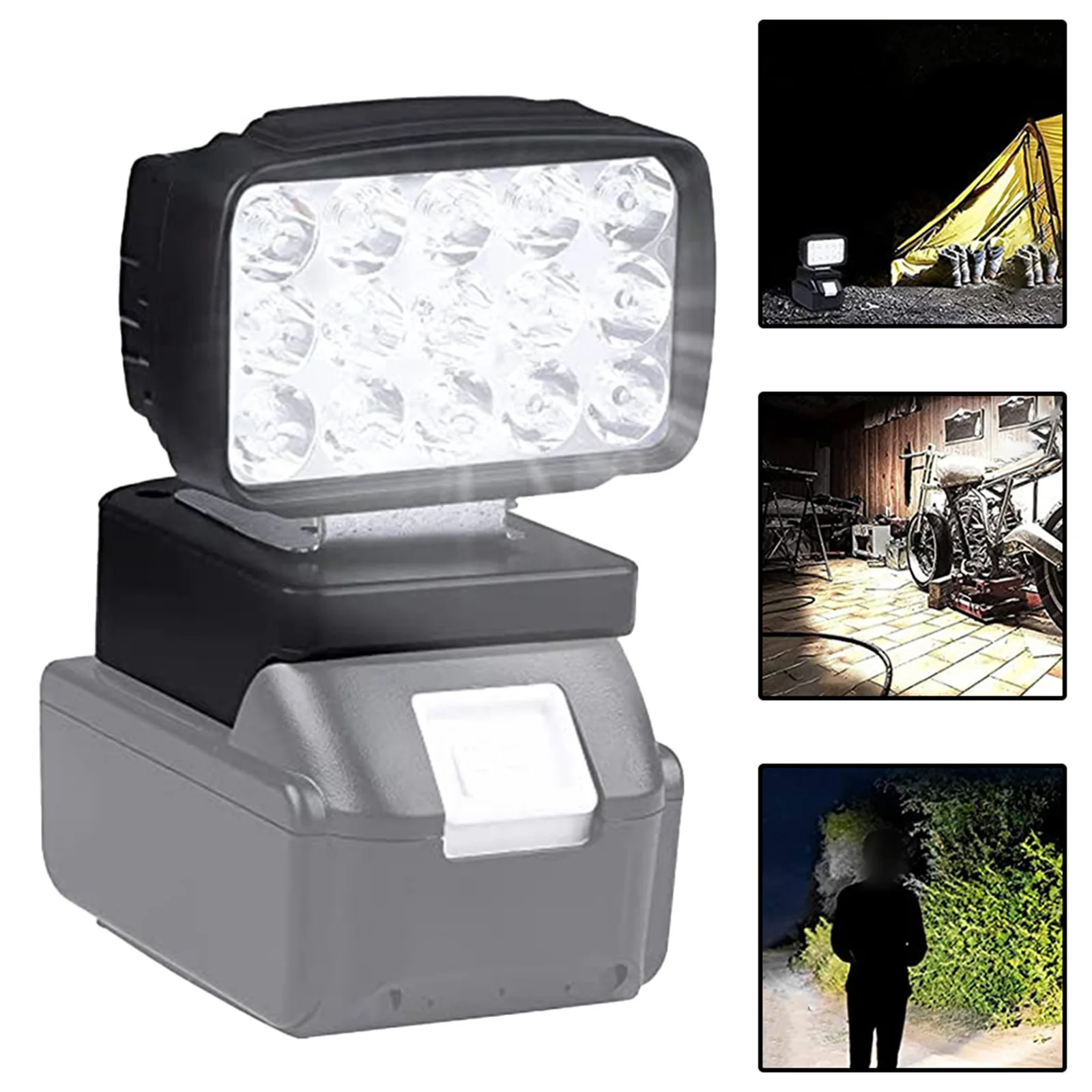 Battery Spotlight Black Wireless LED Work Light For Mak 18V Lithium Battery 8W 900LM LED Work Light Only 8 X 7 X 11 Cm
Battery Spotlight Black Wireless LED Work Light For Mak 18V Lithium Battery 8W 900LM LED Work Light Only 8 X 7 X 11 Cm