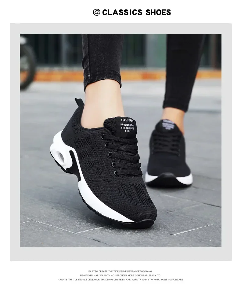 Fall New Running Shoes Women's Air Cushion Shoes Soft Bottom Casual Sneakers Fall New Running Shoes Women's Air Cushion Shoes Soft Bottom Casual Sneakers