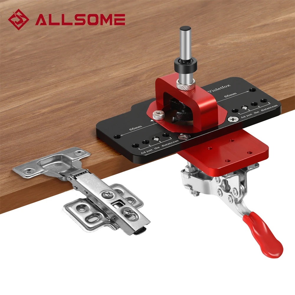 Allsome 35mm Concealed Hinge Jig Kit Woodworking Hole Drilling Guide Locator,Aluminum Alloy Hole Opener Tools Puncher Template
Allsome 35mm Concealed Hinge Jig Kit Woodworking Hole Drilling Guide Locator,Aluminum Alloy Hole Opener Tools Puncher Template