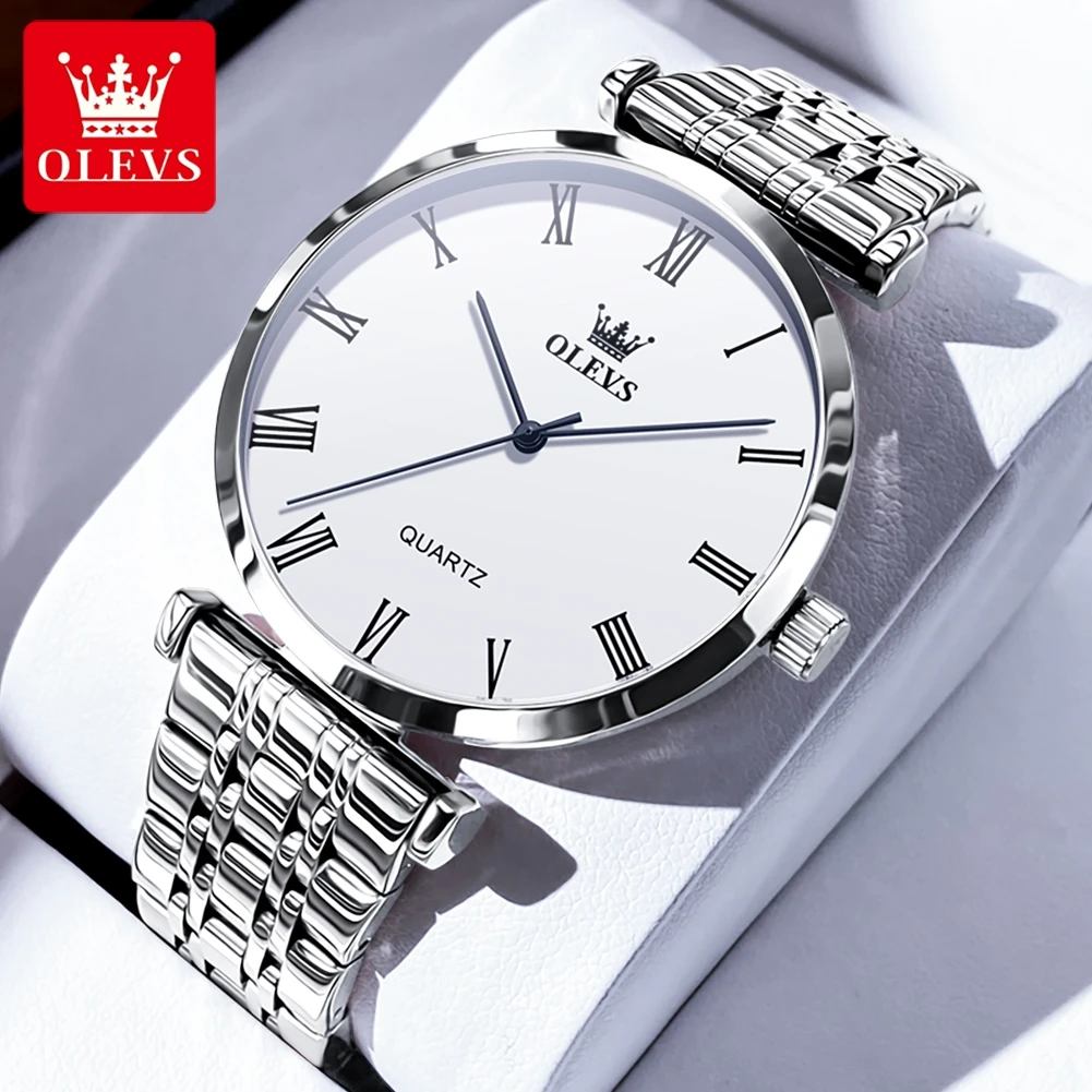 

OLEVS Brand New Fashion Quartz Watch for Men Luxury Gold Stainless Steel Strap Waterproof Simple Mens Watches Relogio Masculino