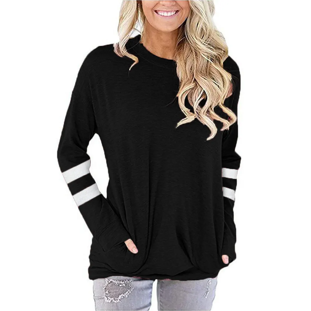 Summer 2023 Loose Fit Casual Pocket T-shirt Oversized Ladies Striped Long Sleeve Sweatshirts for Women Crewneck Pullovers Tops
Summer 2023 Loose Fit Casual Pocket T-shirt Oversized Ladies Striped Long Sleeve Sweatshirts for Women Crewneck Pullovers Tops