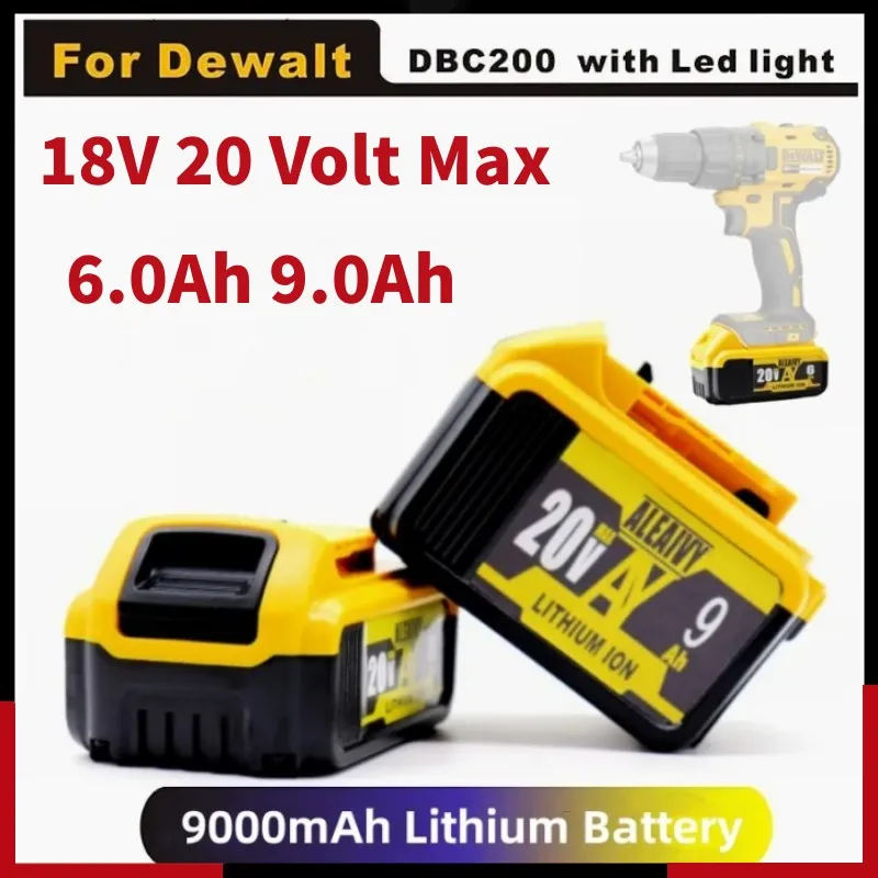 Литий-ионный аккумулятор для DeWalt, 18 в, 20 в, макс. 9000 мАч, Ач, Ач, DCB205, DCB206
Литий-ионный аккумулятор для DeWalt, 18 в, 20 в, макс. 9000 мАч, Ач, Ач, DCB205, DCB206