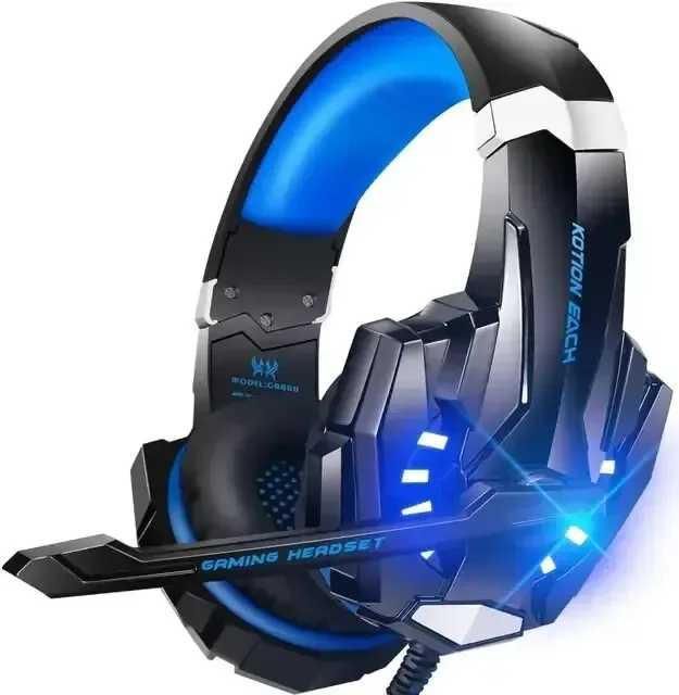 EACH G9000 Gaming Headset Deep Bass Stereo Game Headphone with Microphone LED Light for PC Laptop+Gaming Mouse+Mice Pad
EACH G9000 Gaming Headset Deep Bass Stereo Game Headphone with Microphone LED Light for PC Laptop+Gaming Mouse+Mice Pad