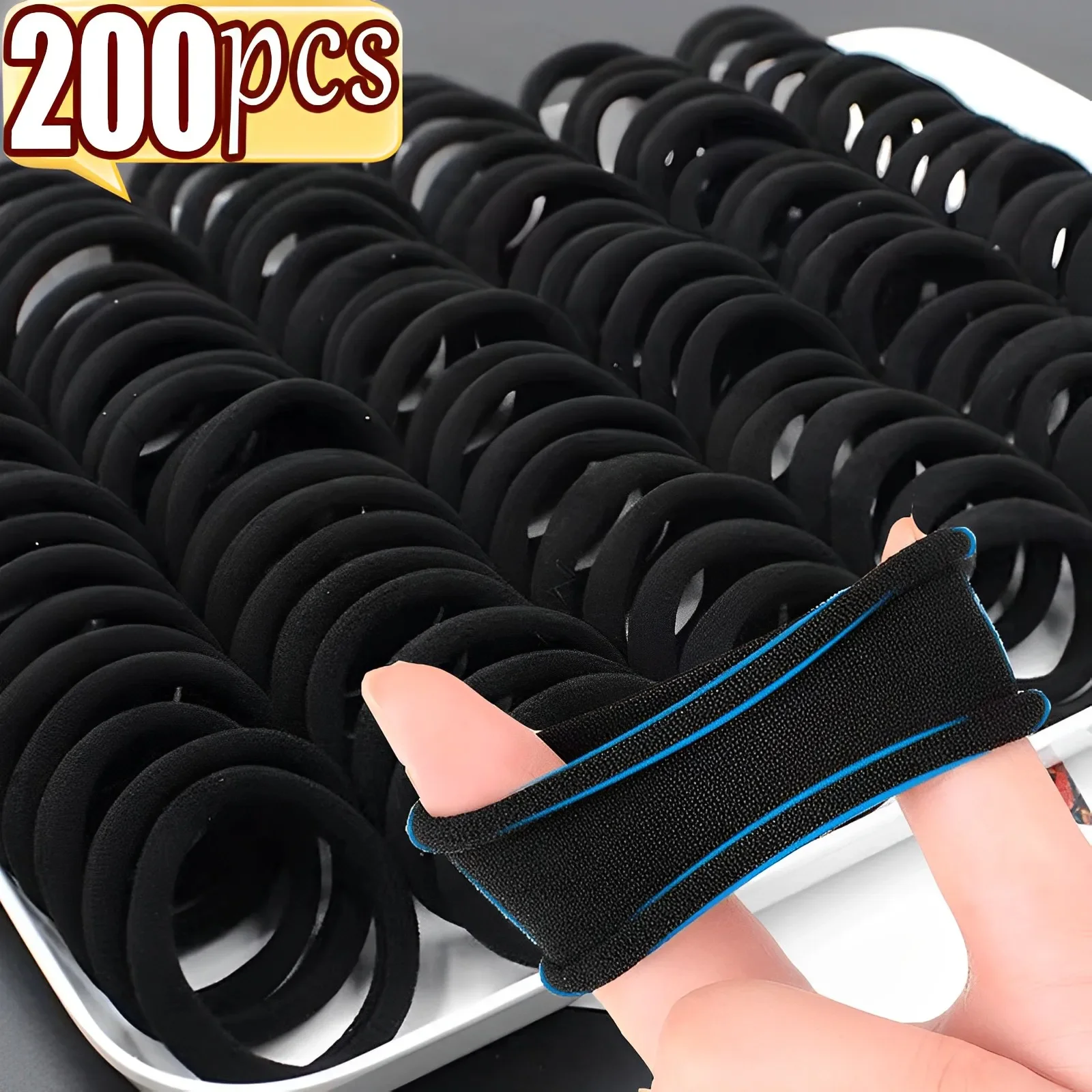 

10-200PCS High Elastic Hair Bands for Women Girls Black Hairband Rubber Ties Ponytail Holder Scrunchies Kids Hair Accessories