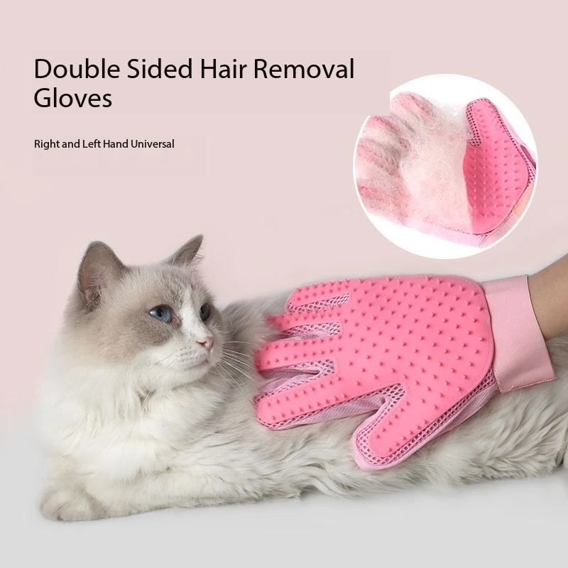 

Pet Glove Cat Grooming Glove Cat Hair Deshedding Brush Remover Brush For Animal Gloves Dog Comb for Cats Bath Clean Massage Hair