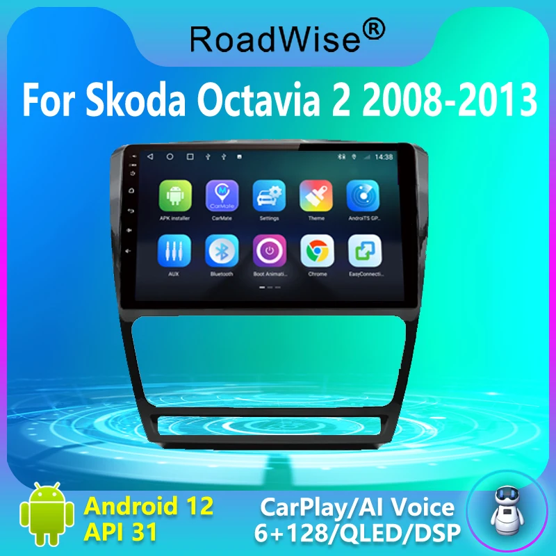 Roadwise 8+256 Android Car Radio For Skoda Octavia 2 2008 2010 2011 2012 2013 Multimedia Carplay 4G Wifi GPS DVD 2DIN Autoradio 
Roadwise 8+256 Android Car Radio For Skoda Octavia 2 2008 2010 2011 2012 2013 Multimedia Carplay 4G Wifi GPS DVD 2DIN Autoradio