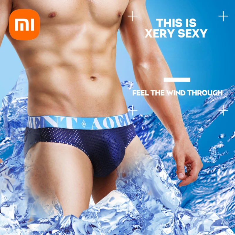 Брифы Xiaomi мужские с заниженной талией, пикантные ультратонкие сетчатые шорты из вискозы, Молодежные сетчатые дышащие штаны, на лето 
Брифы Xiaomi мужские с заниженной талией, пикантные ультратонкие сетчатые шорты из вискозы, Молодежные сетчатые дышащие штаны, на лето