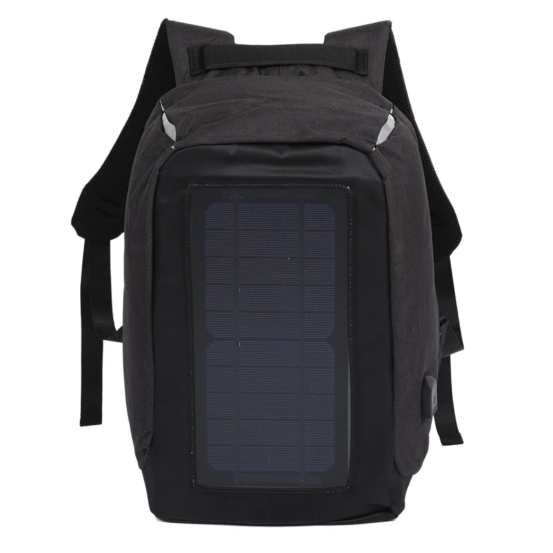 

ASDS-Solar Backpack Anti-Theft Business Bag Travel Backpack Casual Rucksack With Solar Panel Charge For Smart Phone Men Women