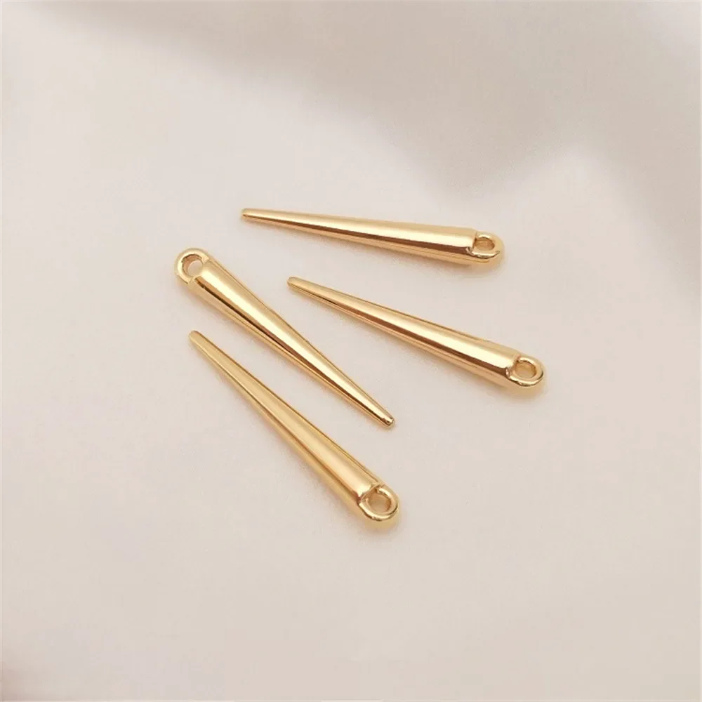 14K Gold Plated Long pepper nail conical willow nail pendant Diy necklace earrings pendant
14K Gold Plated Long pepper nail conical willow nail pendant Diy necklace earrings pendant