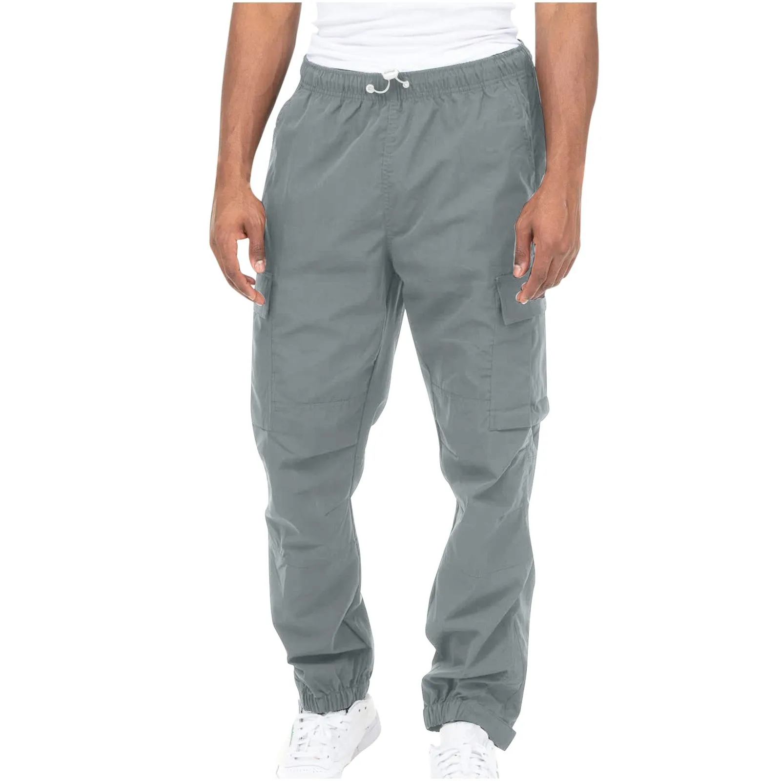 

Men Cargo Pants Multi Pocket Drawstring Outdoor Man Sweatpants Male Hip Hop Joggers Pants Fashion Sweatpants Overalls Casual