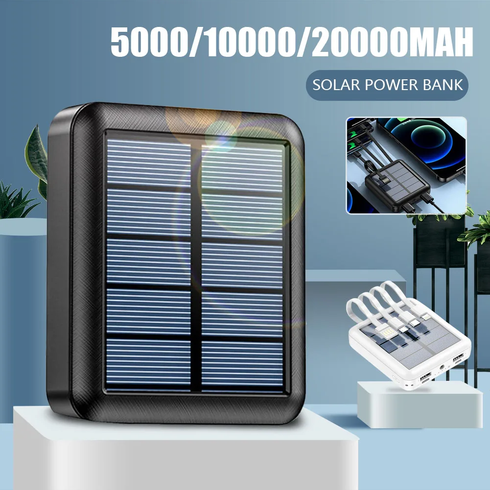 Solar Power Bank Portable Charger For Mobile Phone Heating Vest Jacket Built-in Cable 10000/20000mAh Fast Charging With LED Lamp
Solar Power Bank Portable Charger For Mobile Phone Heating Vest Jacket Built-in Cable 10000/20000mAh Fast Charging With LED Lamp