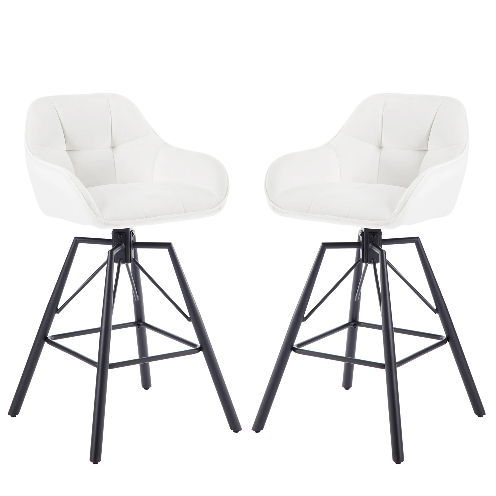 2PCSS/SET Rotatable Bar Stool Velvet High Bar Chair 360° Swivel Padded Seat with Backrest Footrest Counter Stool 9 Mallzona S45cba84b15264586884b9d4835de56e1c 2PCSS/SET Rotatable Bar Stool Velvet High Bar Chair 360° Swivel Padded Seat with Backrest Footrest Counter Stool Mallzona