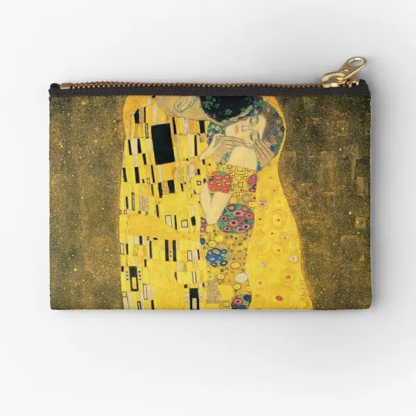 

The Kiss Gustav Klimt Zipper Pouches Storage Socks Small Money Cosmetic Key Pure Underwear Men Panties Coin Wallet Bag Pocket