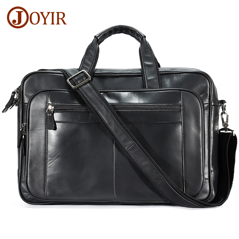 

JOYIR Genuine Leather Briefcase for Men 17” Laptop Crossbody Shoulder Messenger Office Bag Handbag for Business Travel Work