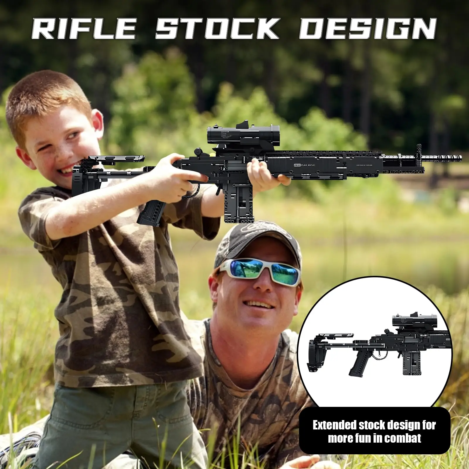 1606Pcs MK14 Building Blocks Guns 1:1 Simulation Model Toy with Shooting Function Set Cool DIY Collectible Building Bricks Gifts 1606Pcs MK14 Building Blocks Guns 1:1 Simulation Model Toy with Shooting Function Set Cool DIY Collectible Building Bricks Gifts